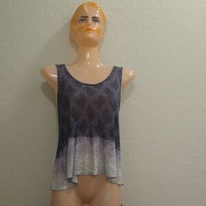 Silence + Noise Plum Racer Back High Low Sleeveless Top XS